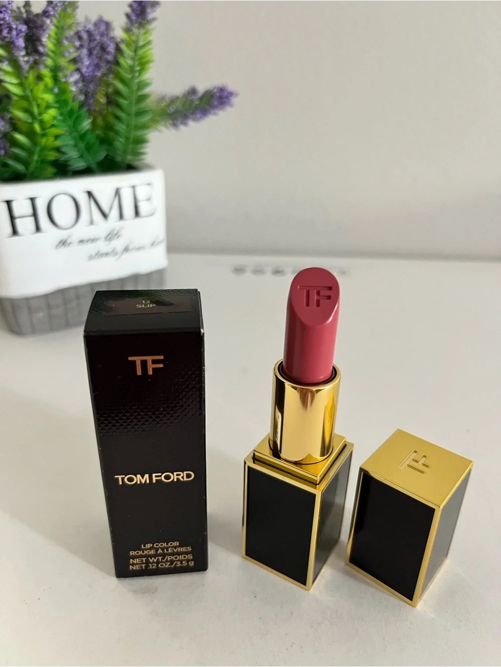 13 Slip, Tom Ford Lip Color Rouge Lipstick, Full Size, 0.12 OZ / 3.5 g